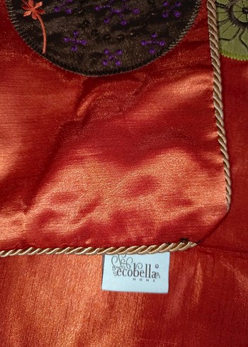 Renkli Nakışlı Nar Çiçeği Yatak Örtüsü - Görsel 7