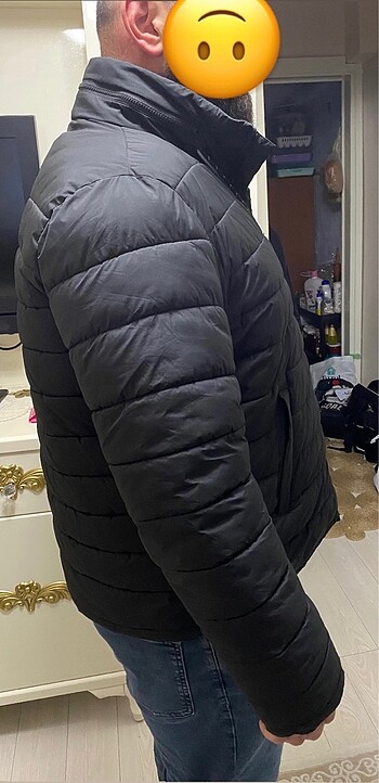 3xl Beden siyah Renk Mavi erkek mont