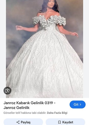 Janroz Straplez Dantelli Prenses Gelinlik