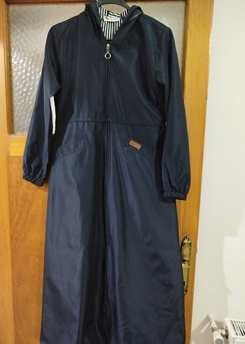 Kadın Lacivert Uzun Fermuarlı pardesü - Görsel 2