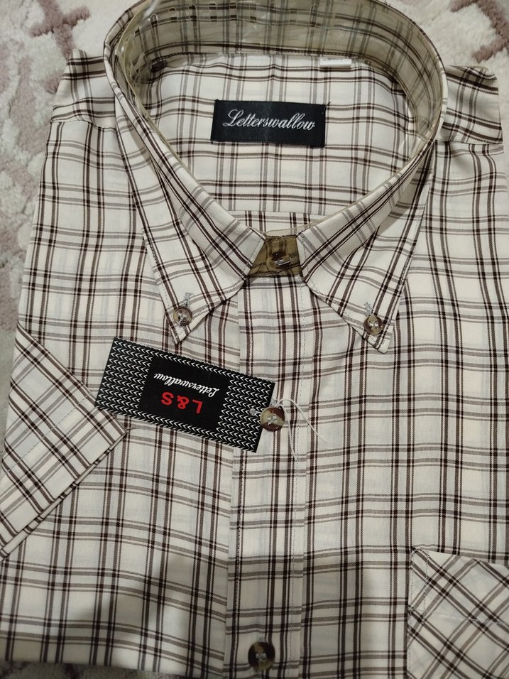 Bej Kareli  Erkek Gömlek - Görsel 3