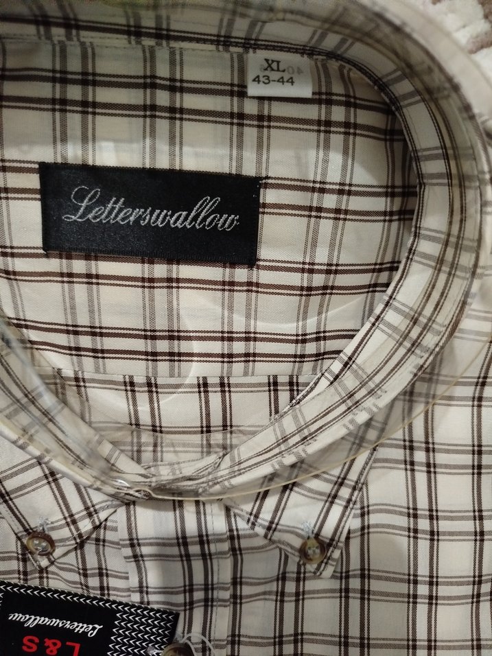 Bej Kareli  Erkek Gömlek - Görsel 2