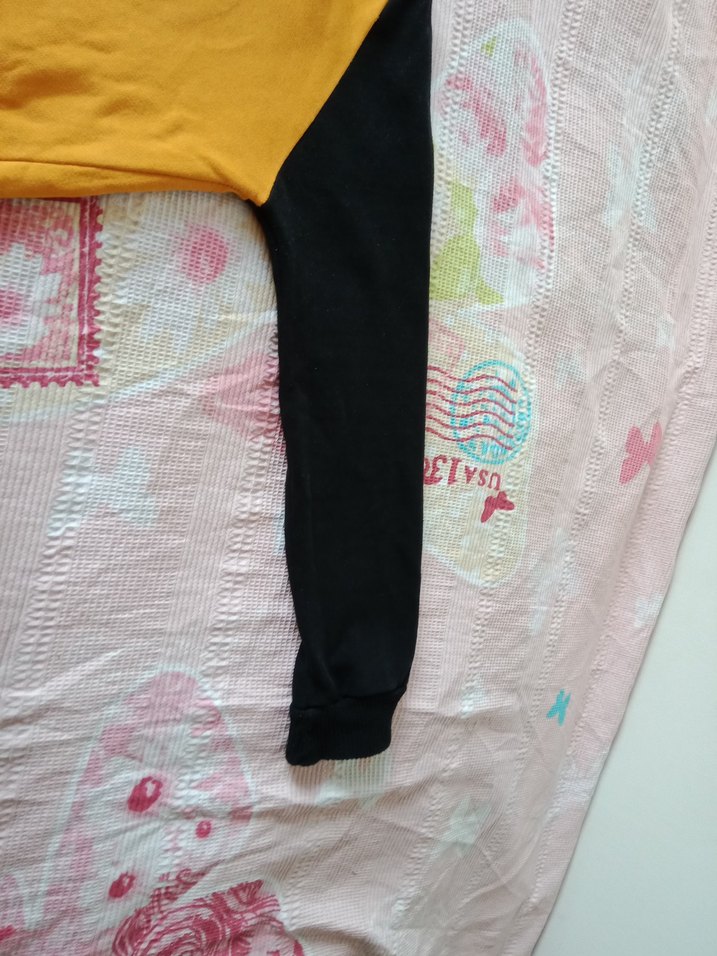 Sarı Siyah Baskılı Kız Sweatshirt - Görsel 2