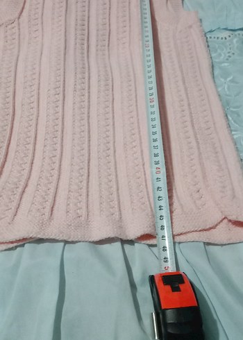 Kız Çocuk Pembe Triko Kolsuz Yelek - Görsel 3