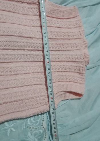 Kız Çocuk Pembe Triko Kolsuz Yelek - Görsel 4