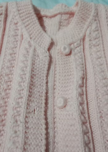 Kız Çocuk Pembe Triko Kolsuz Yelek - Görsel 2