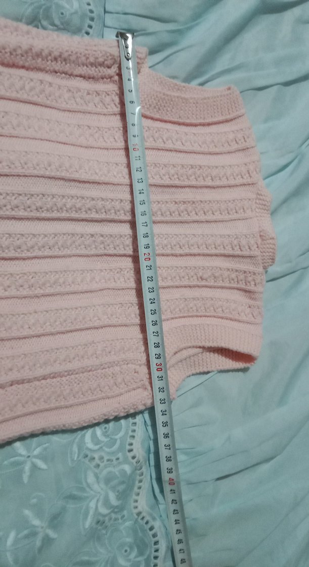 Kız Çocuk Pembe Triko Kolsuz Yelek - Görsel 4