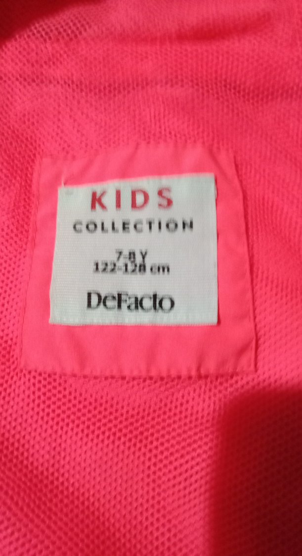 Pembe Renkli Kısa Kollu Spor Ceket yamurluk - Görsel 2