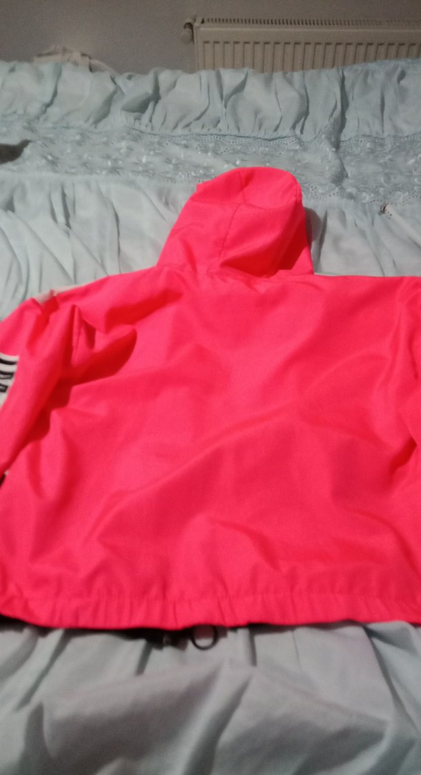 Pembe Renkli Kısa Kollu Spor Ceket yamurluk - Görsel 4