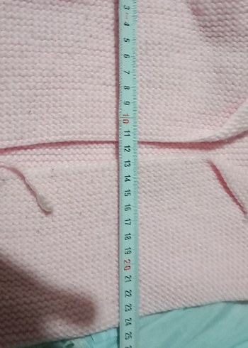 Kız Çocuk Pembe Örgü Kolsuz Hırka - Görsel 5