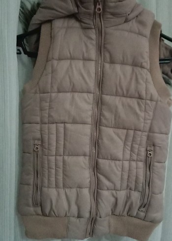 Bej Kürklü Kadın Kolsuz Yelek - Görsel 9