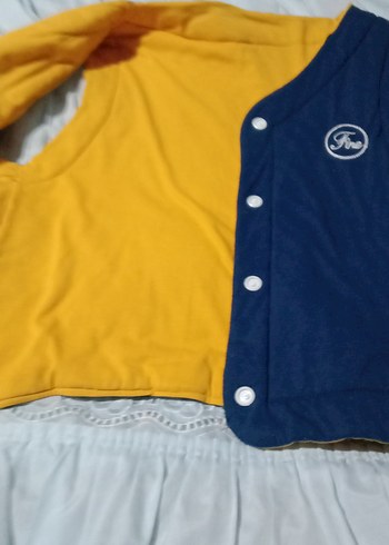 Mavi Düğmeli Erkek Yelek - Görsel 4