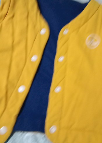 Mavi Düğmeli Erkek Yelek - Görsel 5