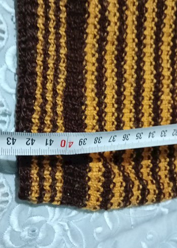 Kahverengi Örgü V Yaka  erkek  çocuk Süveter - Görsel 6