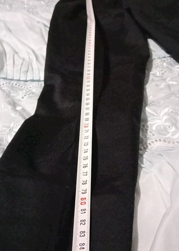 Düğmeli Siyah Kadın Kumaş Beli Lastikli Pantlon - Görsel 7