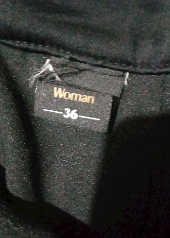 Düğmeli Siyah Kadın Kumaş Beli Lastikli Pantlon - Görsel 10