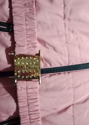 kız çocuk pembe içi kürklü mont - Görsel 6