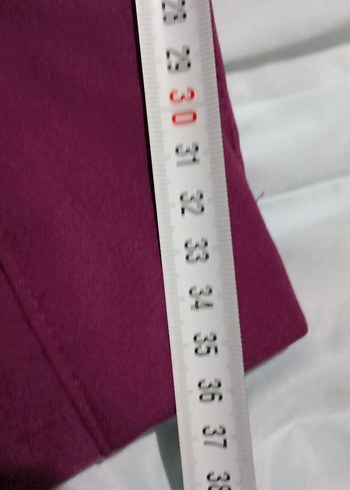 Bordo Düğmeli Kadın Kumaş Pantolon - Görsel 8