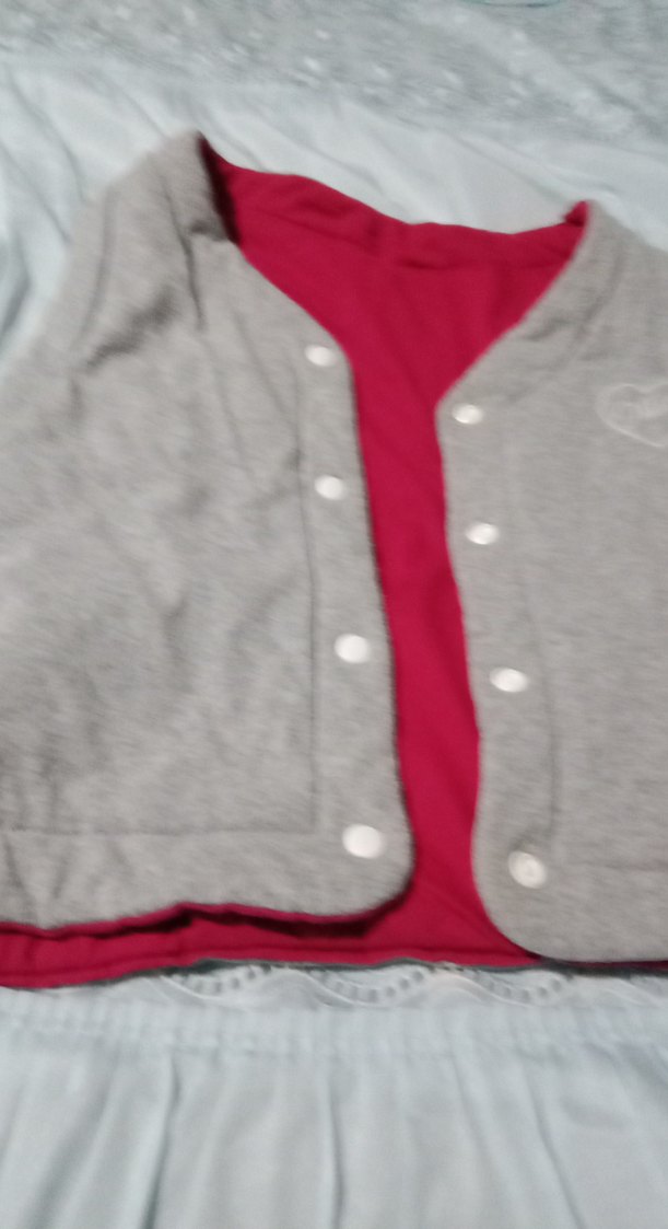 Düğmeli Pembe Kız Çocuk Yelek - Görsel 4