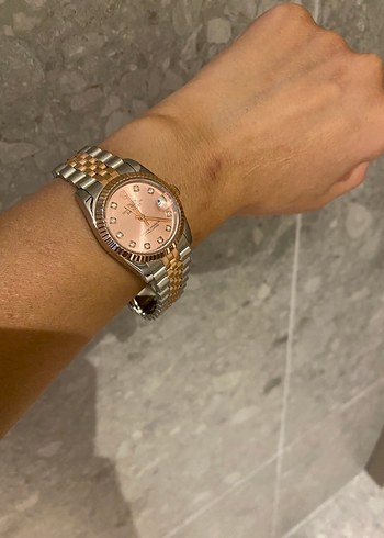 Klasik Pembe Kadranlı Kadın Kol Saati