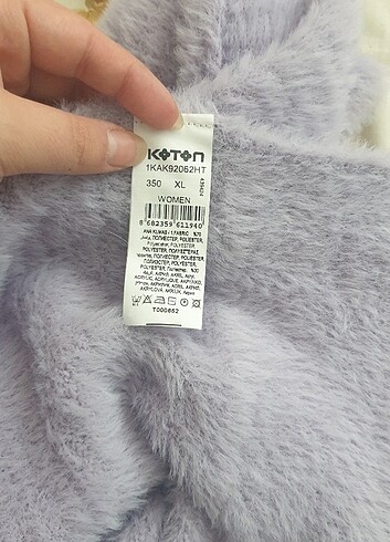 xl Beden mor Renk Koton Lila Triko Peluş Kazak