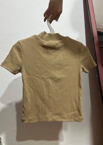 Bej Kısa Kollu crop - Görsel 2