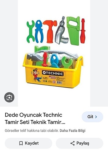 Oyuncak takım cantasi 
