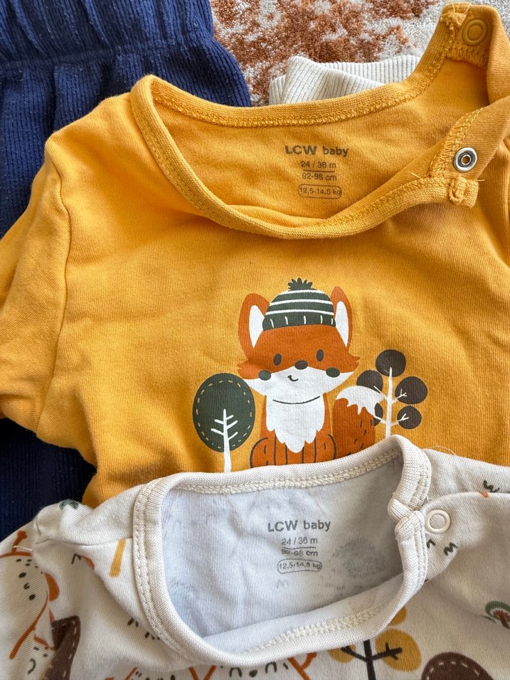 Uzun Kollu Pamuklu Erkek Bebek Body ve eşofman - Görsel 2