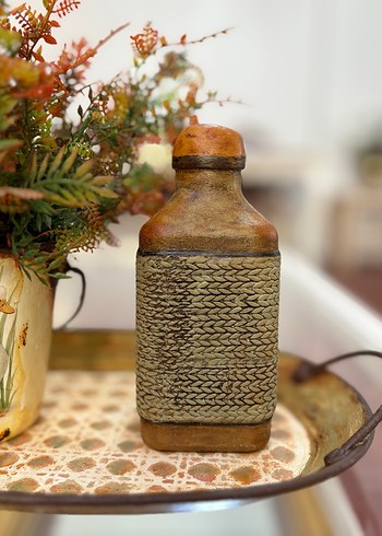 Kahverengi ve Gri Dekoratif Vazo takımı - Görsel 4