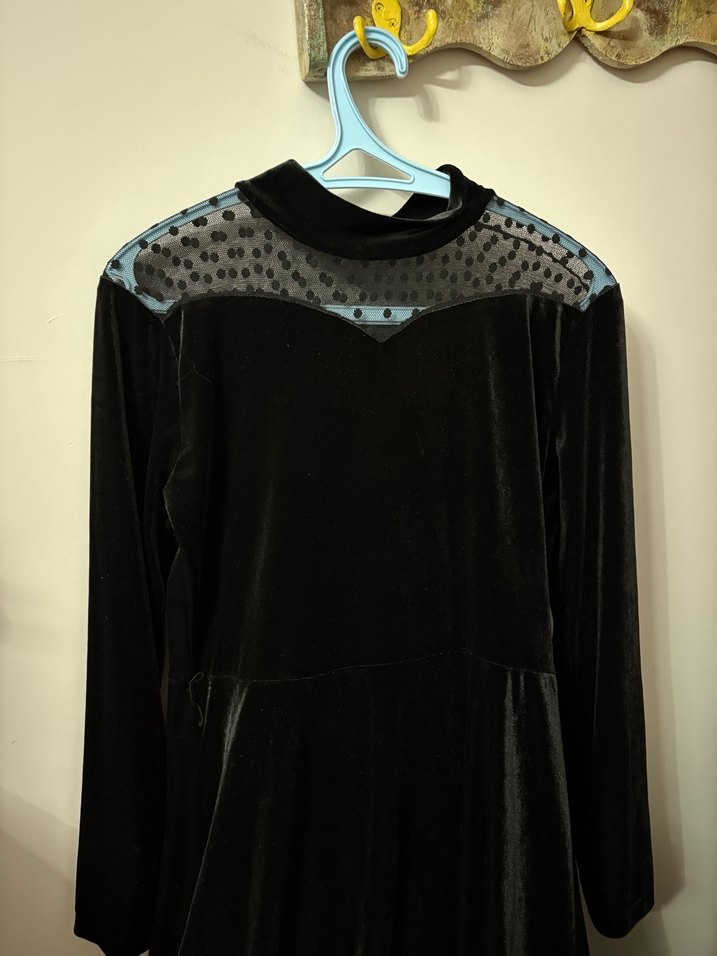 Uzun Siyah  Kadın Elbise - Görsel 2