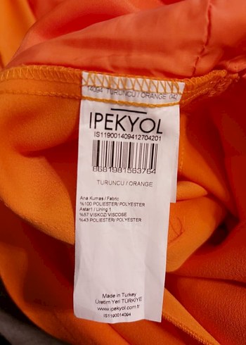 Turuncu Uzun Kollu Salaş Tulum - Görsel 5