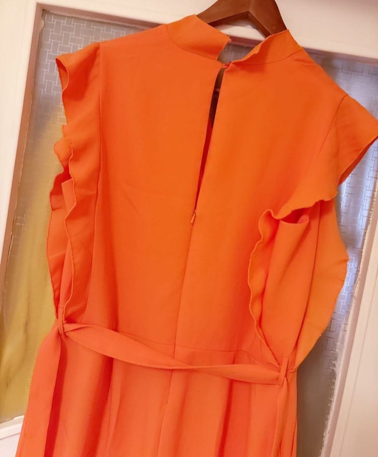 Turuncu Uzun Kollu Salaş Tulum - Görsel 4