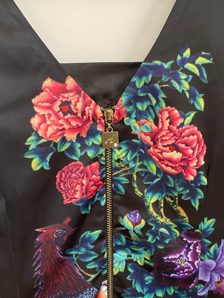 Çiçek Desenli V Yaka Midi Elbise - Görsel 5