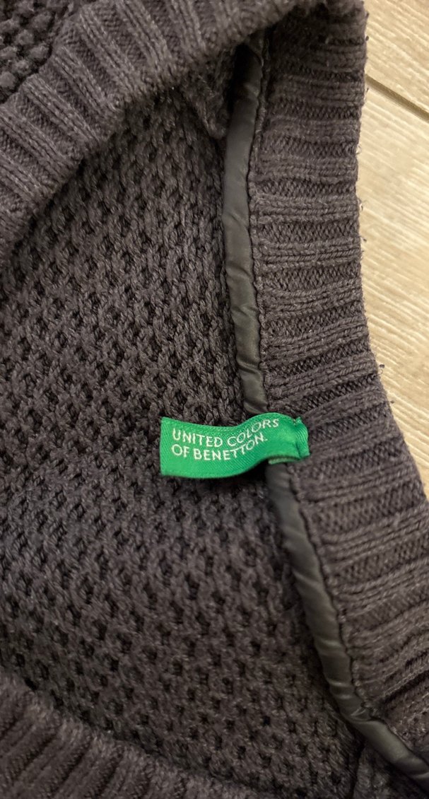 Koyu gri Erkek Örgü Bisiklet Yaka Kazak - Görsel 3