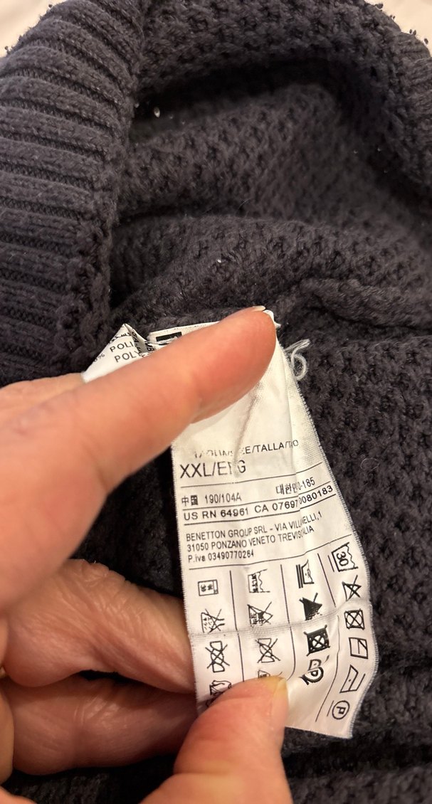 Koyu gri Erkek Örgü Bisiklet Yaka Kazak - Görsel 4