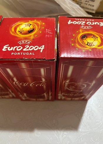 Kırmızı Coca-Cola Euro 2004 Bardak Nostalji - Görsel 2