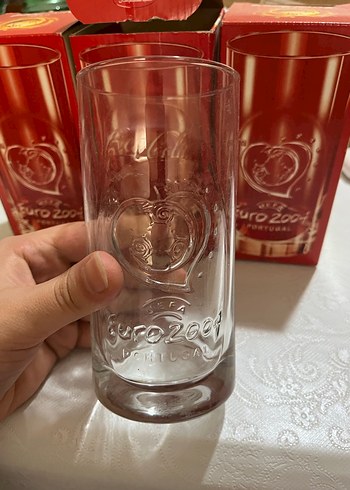 Kırmızı Coca-Cola Euro 2004 Bardak Nostalji - Görsel 3