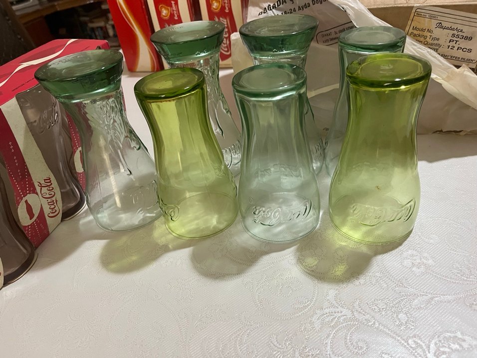 Kırmızı Coca-Cola Temalı Cam Bardak Seti 12 Parça - Görsel 4