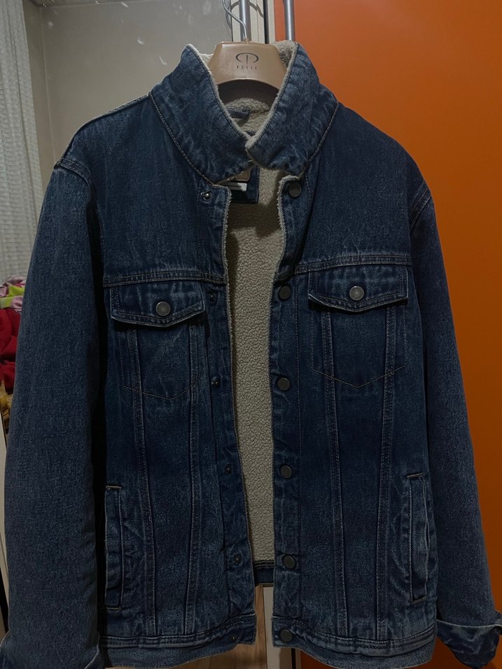 Pull&Bear Kot Ceket Mavi - Görsel 4