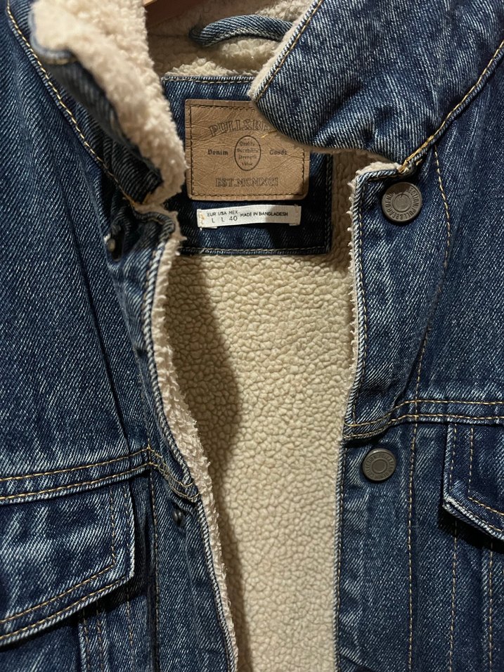 Pull&Bear Kot Ceket Mavi - Görsel 3