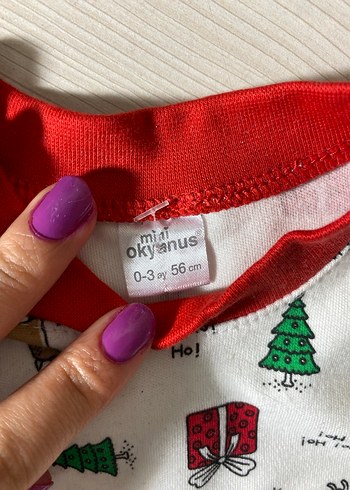 Bebek interlok kumaş %100 pamuk Noel takım - Görsel 2