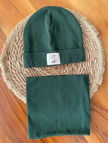 Atkı bere takımı yeşil çocuk - Görsel 2