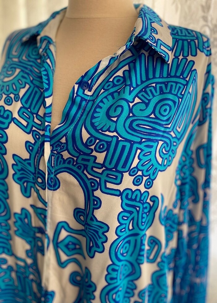 Yazlık Gömlek elbise - Görsel 2