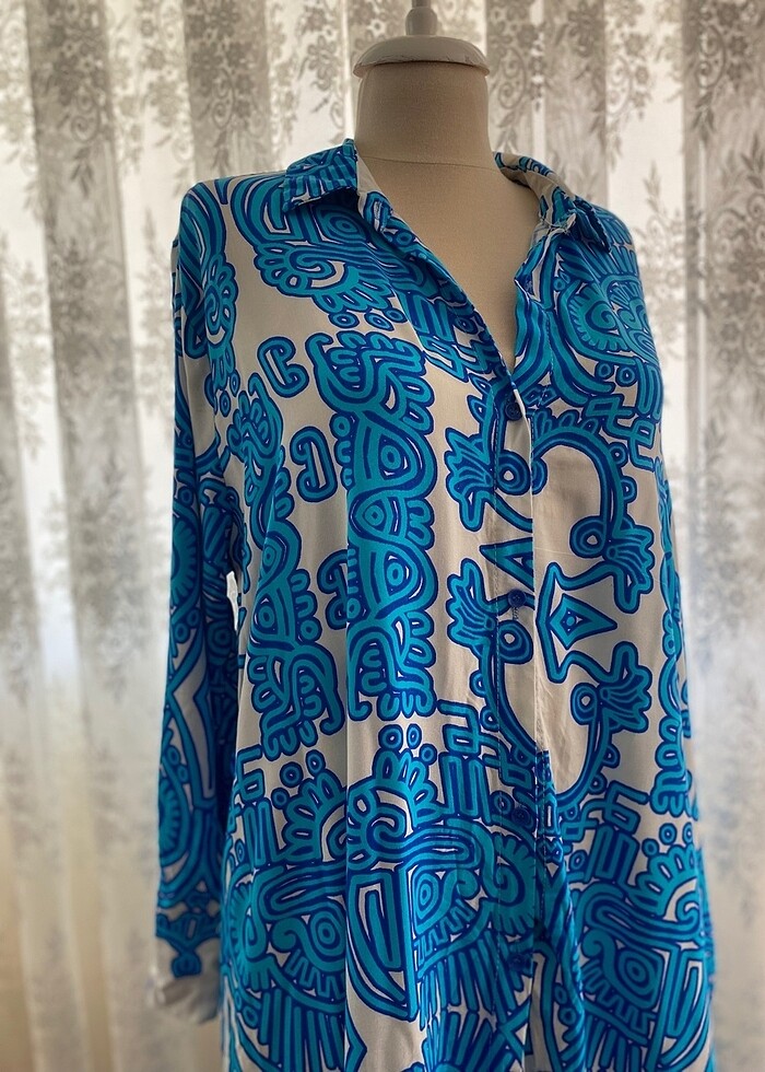 Yazlık Gömlek elbise - Görsel 4