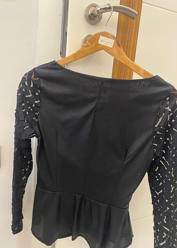 Dantel Detaylı Siyah Gotik Bluz - Görsel 4