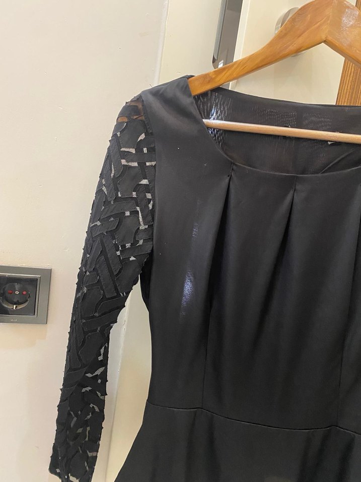 Dantel Detaylı Siyah Gotik Bluz - Görsel 2