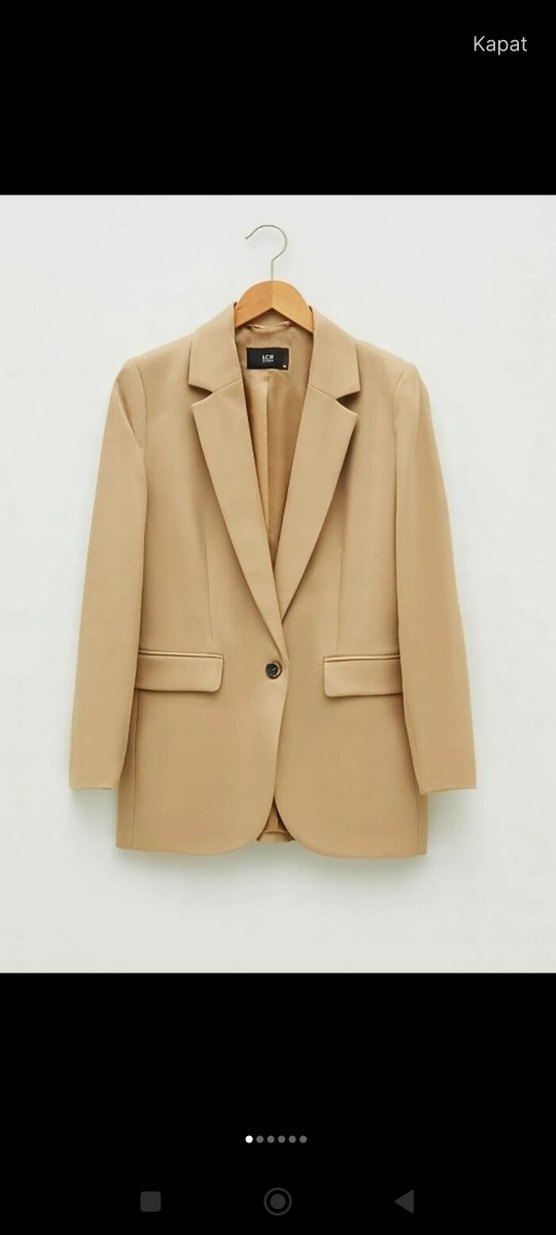 Bej Kadın Blazer Ceket - Görsel 5