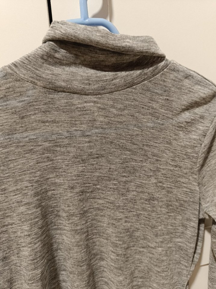 Gri Kadın Balıkçı Yaka Triko Kazak - Görsel 2