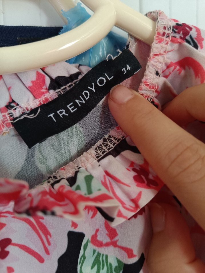 Pembe Çiçek Desenli Kısa Kollu elbise - Görsel 3