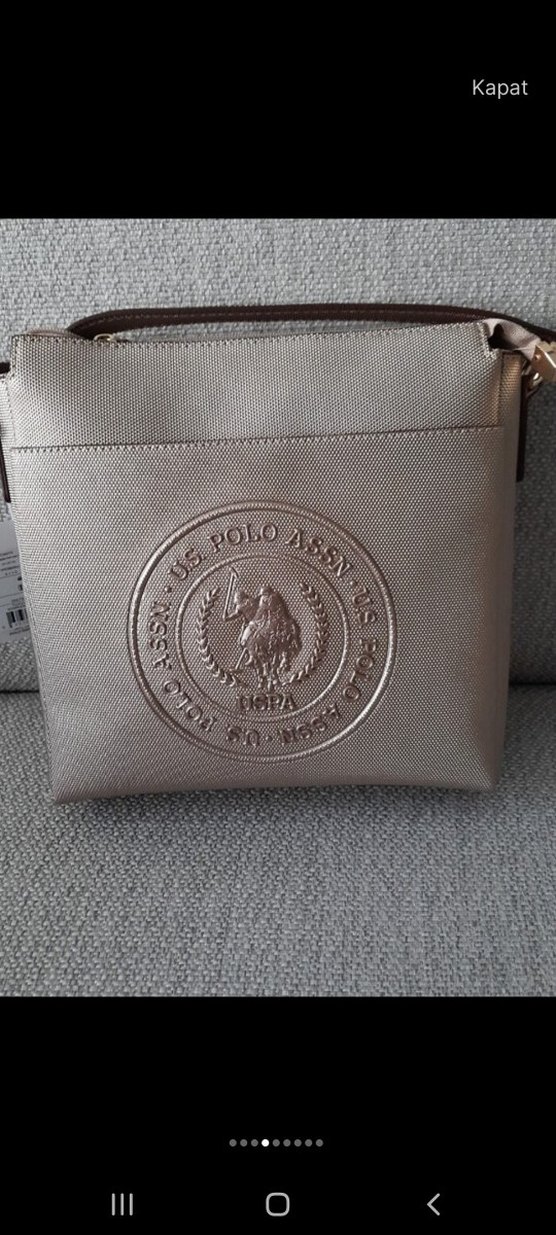 U.S. Polo Assn. Bej Kadın Deri Çapraz Çanta - Görsel 3